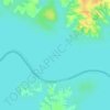 Mapa topográfico Lake Amistad, altitud, relieve
