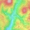 Mapa topográfico Oberbach, altitud, relieve