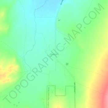 Mapa topográfico Ibapah, altitud, relieve