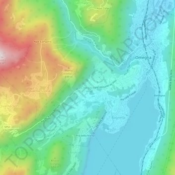 Mapa topográfico Cireggio, altitud, relieve