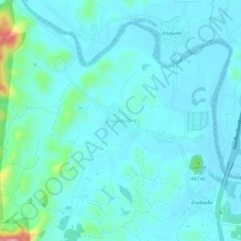 Mapa topográfico Ban Doi Hang, altitud, relieve