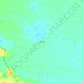 Mapa topográfico Uepai, altitud, relieve