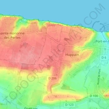 Mapa topográfico Villiers sur Port, altitud, relieve