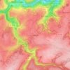 Mapa topográfico Höfen, altitud, relieve