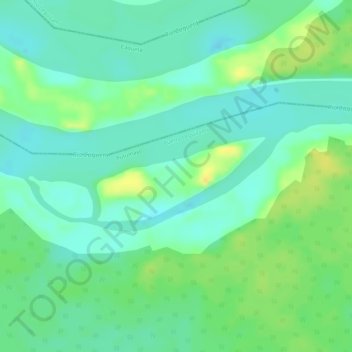Mapa topográfico Isla Tres Troncos, altitud, relieve