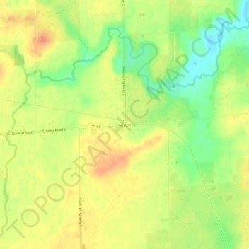 Mapa topográfico Anston, altitud, relieve