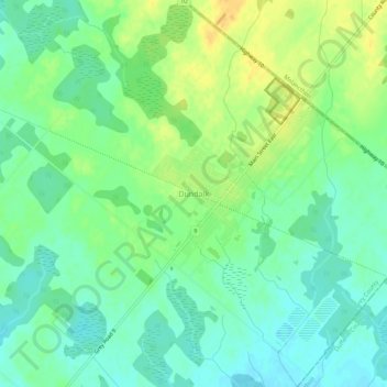 Mapa topográfico Dundalk, altitud, relieve