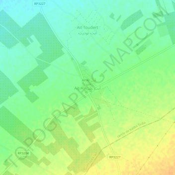 Mapa topográfico Ait Ali, altitud, relieve