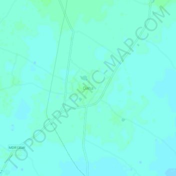 Mapa topográfico Daha, altitud, relieve