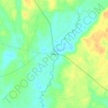 Mapa topográfico Clinton, altitud, relieve