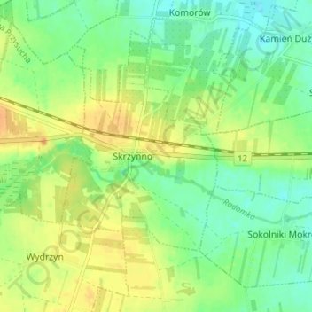 Mapa topográfico Kaukaz, altitud, relieve