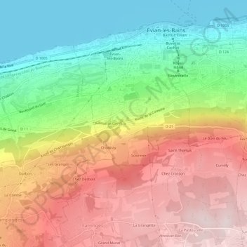 Mapa topográfico L'X, altitud, relieve