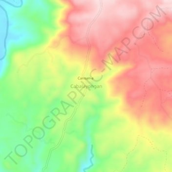 Mapa topográfico Cabalayongan, altitud, relieve