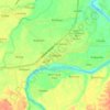 Mapa topográfico Echague, altitud, relieve
