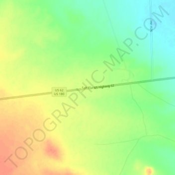 Mapa topográfico Salt Flat, altitud, relieve