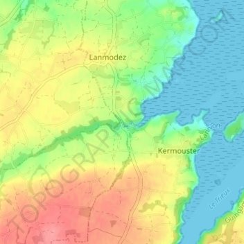 Mapa topográfico Pommelin, altitud, relieve