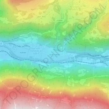 Mapa topográfico Dörfl, altitud, relieve