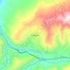 Mapa topográfico Chiguará, altitud, relieve
