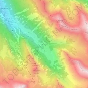 Mapa topográfico La Riaille, altitud, relieve