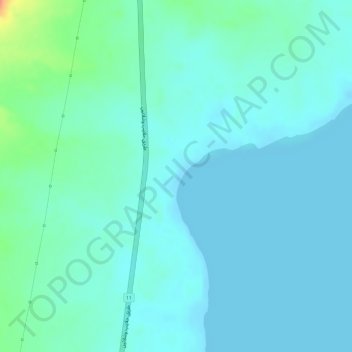 Mapa topográfico Sharm El Luli, altitud, relieve