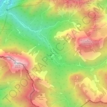 Mapa topográfico Bleckenau, altitud, relieve
