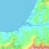 Mapa topográfico Hopa, altitud, relieve