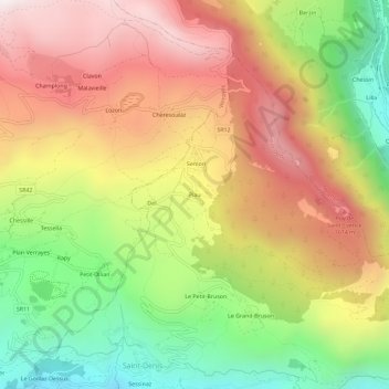 Mapa topográfico Plau, altitud, relieve