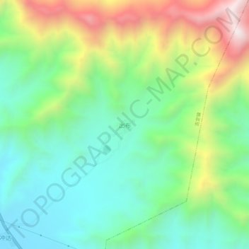 Mapa topográfico Chubu, altitud, relieve