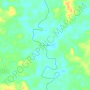 Mapa topográfico Karendan, altitud, relieve