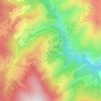 Mapa topográfico Talau, altitud, relieve
