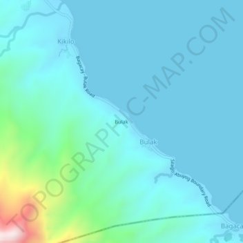 Mapa topográfico Bulak, altitud, relieve