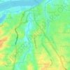 Mapa topográfico Cempaka Putih, altitud, relieve