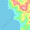Mapa topográfico Locloc, altitud, relieve