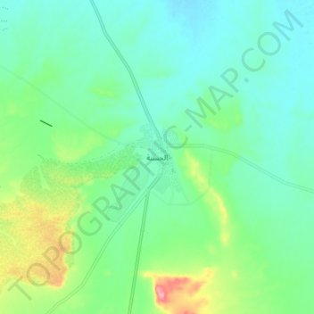 Mapa topográfico El Hassana, altitud, relieve