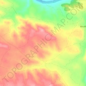 Mapa topográfico Ermita, altitud, relieve