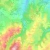 Mapa topográfico La Cros, altitud, relieve