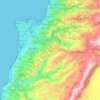 Mapa topográfico Aley, altitud, relieve