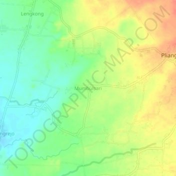 Mapa topográfico Mumbulsari, altitud, relieve