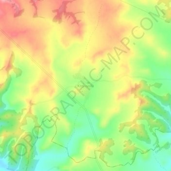 Mapa topográfico Koşuyolu, altitud, relieve