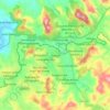 Mapa topográfico Itaúna, altitud, relieve