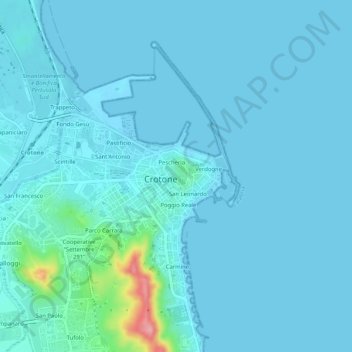 Mapa topográfico Ferriata, altitud, relieve
