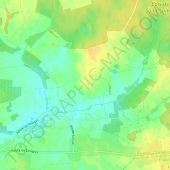 Mapa topográfico La Garde, altitud, relieve