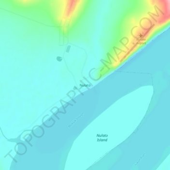 Mapa topográfico Nulato, altitud, relieve