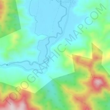 Mapa topográfico Lambu, altitud, relieve