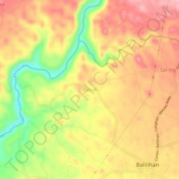 Mapa topográfico Dorol, altitud, relieve