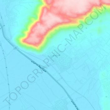 Mapa topográfico Al Salamuni, altitud, relieve