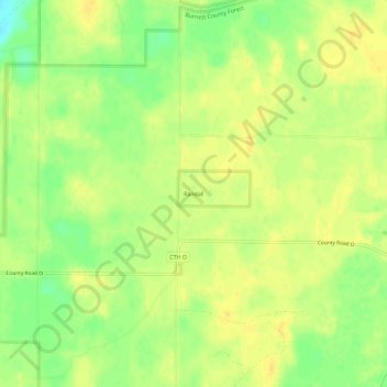 Mapa topográfico Randall, altitud, relieve
