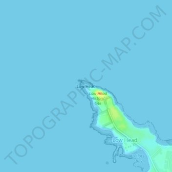 Mapa topográfico Low Head, altitud, relieve