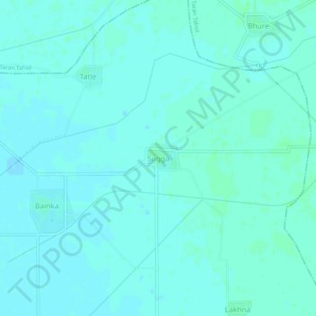 Mapa topográfico Sugga, altitud, relieve