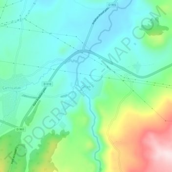 Mapa topográfico Ölçek, altitud, relieve